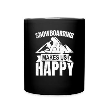 Slogan snowboard - Mug uni - noir - Devant