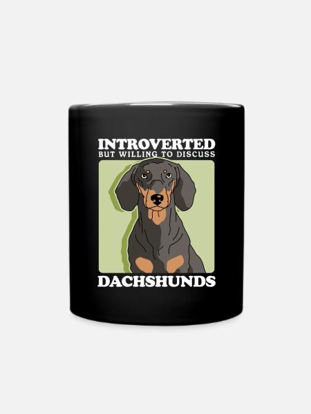 Teckel Teckel Chiens Teckel Cadeau Chien - Mug uni - noir