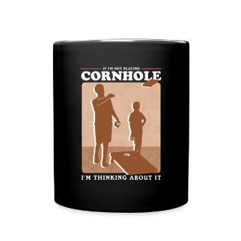 Cornhole Player Bean Bag Blind Hole Gift - Mug uni - noir - Devant