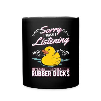 canard en caoutchouc cadeau canard en caoutchouc canard en caoutchouc - Mug uni - noir - Devant