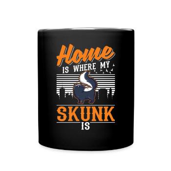 Home is where my skunk is - Full Colour Mug - black - Front