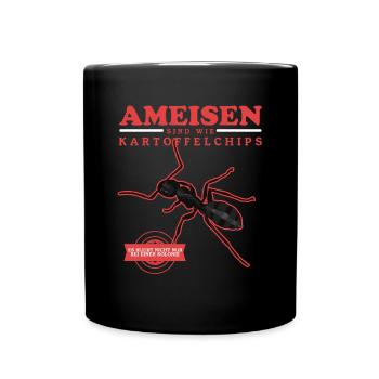 Ameisen Ameisenfarm Ameise Formicarium Geschenk - Tasse einfarbig - Schwarz - Vorne