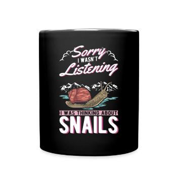 Snail Gift Vineyard Snail - Full Colour Mug - black - Front