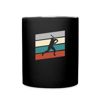 Baseball Rétro - Mug uni - noir - Devant
