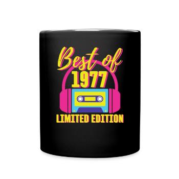 46th Birthday Best of 1977 Cassette Tape Retro 80s - Full Colour Mug - black - Front