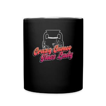 Crazy Cameo Glass Lady - Cameo Glass Artist - Full Colour Mug - black - Front