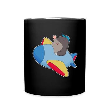 Avion Taupe - Mug uni - noir - Devant