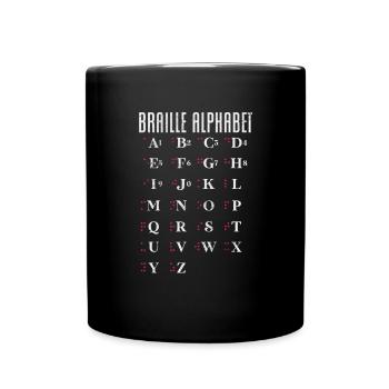Braille - Mug uni - noir - Devant