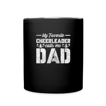 Cheerleader Cheerleading Sport Gymnastik Geschenk - Tasse einfarbig - Schwarz - Vorne