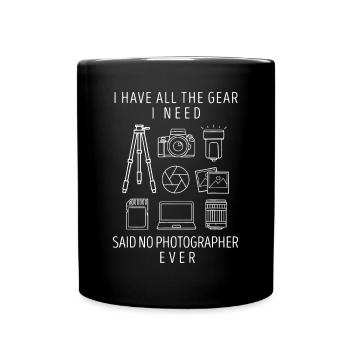 Fotografie-Liebhaber, Kamerafotografcanoneditorv - Tasse einfarbig - Schwarz - Vorne