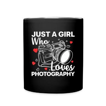 Photographie Art pour femmes Girl Photographe Camera - Mug uni - noir - Devant