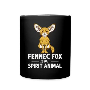Fennec Fuchs Geist Tier Fennec Füchse Besitzer - Tasse einfarbig - Schwarz - Vorne