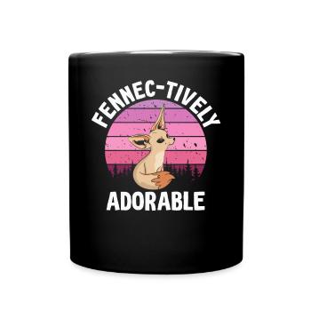 Fennec-tiv Adorable Fennec Fox Propriétaire Fennec - Mug uni - noir - Devant