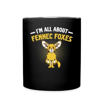 Pour moi, tout tourne autour des propriétaires de renards Fennec - Mug uni - noir - Devant