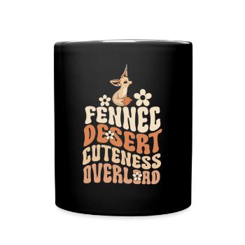 Fennec Fox Desert Cuteness Fennec Foxes - Full Colour Mug - black - Front