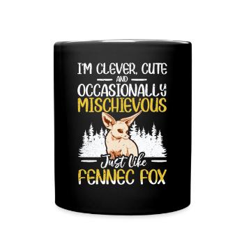 Fennec Fox Clever Mignon Fennec Fox Propriétaire - Mug uni - noir - Devant