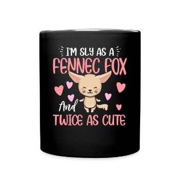 Fennec Renards Smart Fennec Mignon Renard - Mug uni - noir - Devant