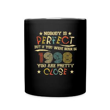 1998 Anniversaire Vintage Personne n’est parfait - Mug uni - noir - Devant
