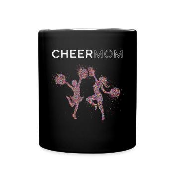 Cheermom Cheerleader Cheerleaderin Cheerleading - Full Colour Mug - black - Front