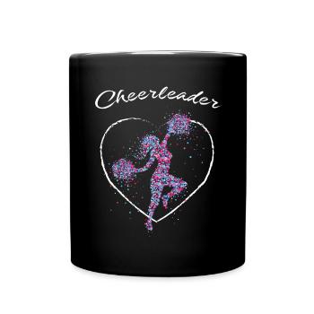 Cheerleader Cheerleading Championship Competition - Full Colour Mug - black - Front