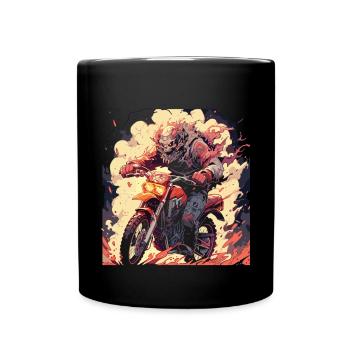 Skull Skull Motocross Dirt Bike - Mug uni - noir - Devant