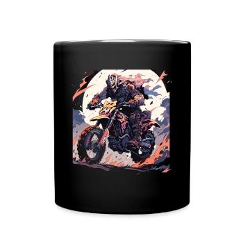 Skull Skull Motocross Dirt Bike - Mug uni - noir - Devant
