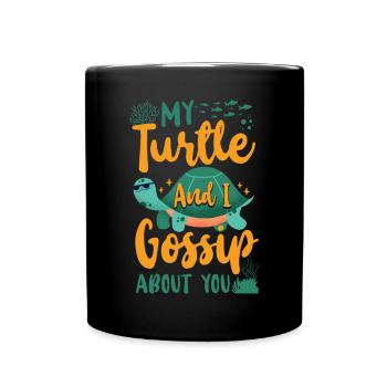 Tortue de mer Tortue Ma Tortue et - Mug uni - noir - Devant