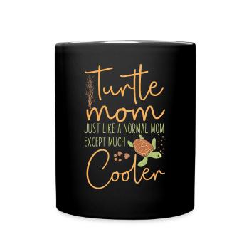 Sea Turtle Tortoise Mom Turtle Mom - Full Colour Mug - black - Front