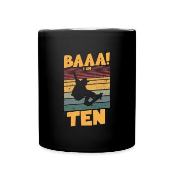 Baaa! J’ai dix ans - Mug uni - noir - Devant