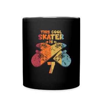 Ce patineur cool a 7 ans - Mug uni - noir - Devant