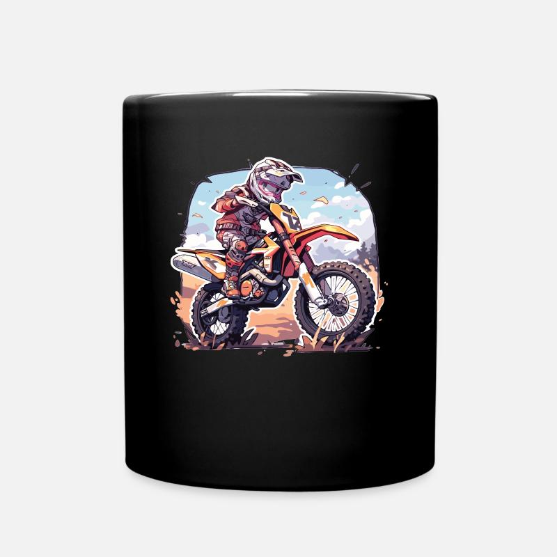 Motocross Kinder - Tasse einfarbig - Schwarz
