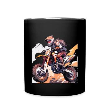 Motocross Dirt Bike Motocross Rider Biker - Full Colour Mug - black - Front