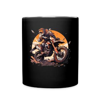 Motocross Sunset Vintage Enduros Enduro - Mug uni - noir - Devant