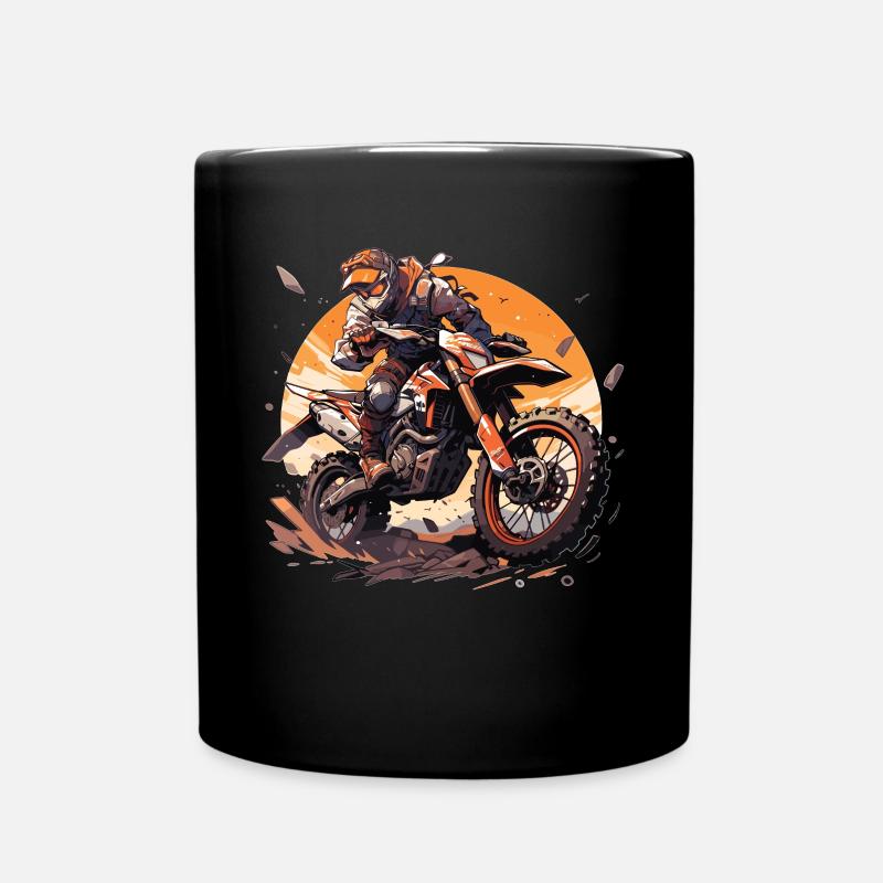 Motocross Sunset Vintage Enduros Enduro - Mug uni - noir
