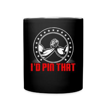 Arm wrestling arm wrestler - Full Colour Mug - black - Front