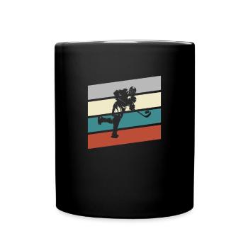 Eishockey Retro - Tasse einfarbig - Schwarz - Vorne
