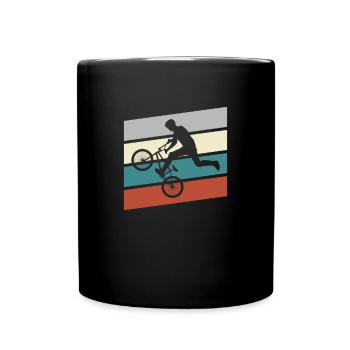 BMX Retro - Tasse einfarbig - Schwarz - Vorne