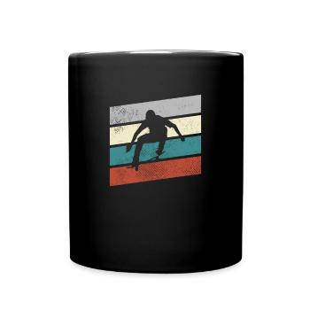skating retro - Tasse einfarbig - Schwarz - Vorne
