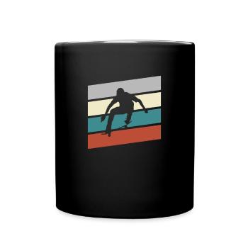 Skating Retro - Tasse einfarbig - Schwarz - Vorne