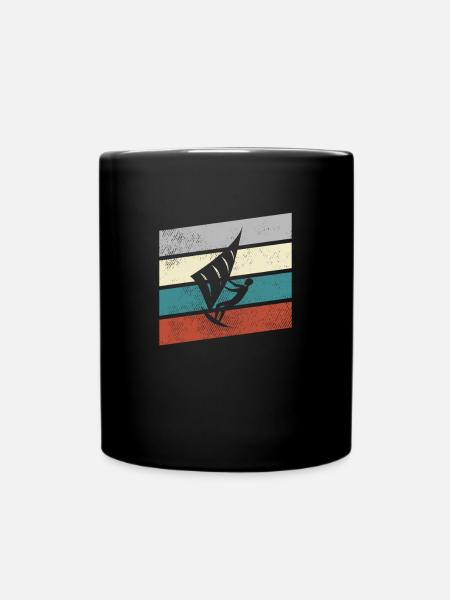 kite retro - Tasse einfarbig - Schwarz