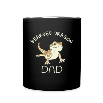 Bearded Dragon Dad Beardie - Full Colour Mug - black - Front