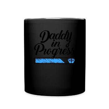 Grossesse 2023 - Papa Travail en cours - - Mug uni - noir - Devant