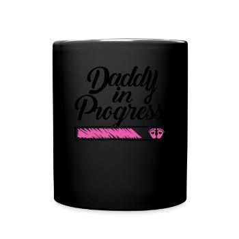 Grossesse 2023 - Papa Travail en cours - - Mug uni - noir - Devant