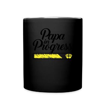 Grossesse 2023 - Papa Travail en cours - - Mug uni - noir - Devant