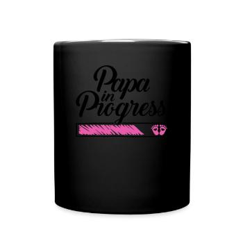 Grossesse 2023 - Papa Travail en cours - - Mug uni - noir - Devant