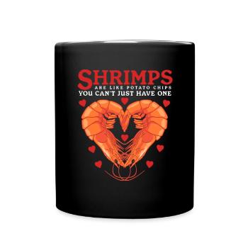 Krabben Garnele Krabbenliebhaber Krabbe Geschenk - Tasse einfarbig - Schwarz - Vorne