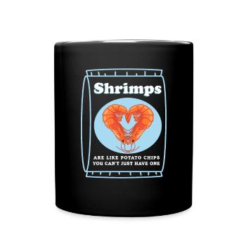 Krabben Garnelen Krabbe Krabbenliebhaber Geschenk - Tasse einfarbig - Schwarz - Vorne