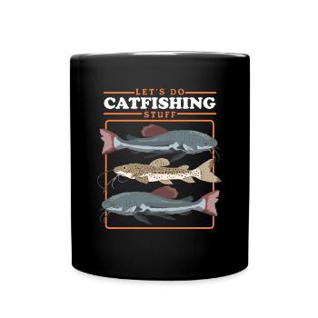 Pêcheur Poisson-Chat Pêche Pêche Poisson Cadeau - Mug uni - noir - Devant