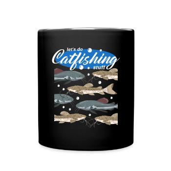 Cadeau de pêche à la pêche au poisson-chat - Mug uni - noir - Devant
