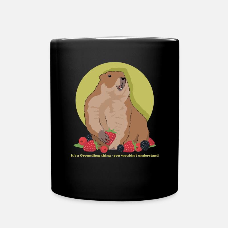 Murmeltiere Mankai Groundhog Munggen Geschenk - Tasse einfarbig - Schwarz